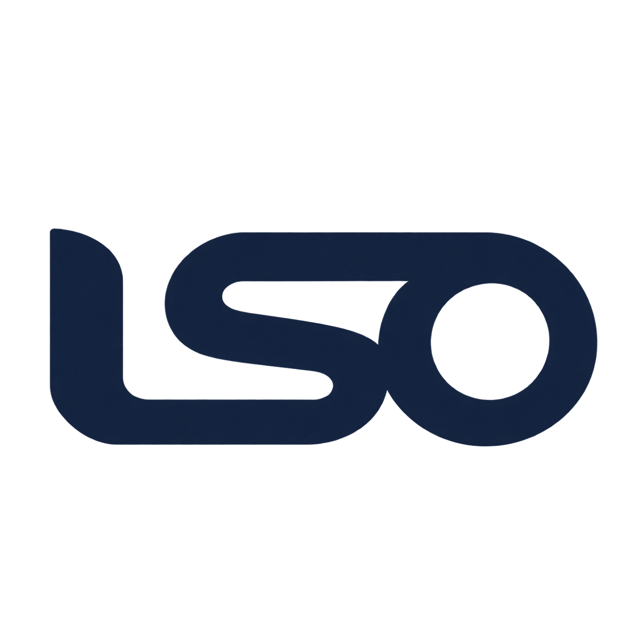 LSO midnight navy monogram on a white preview background